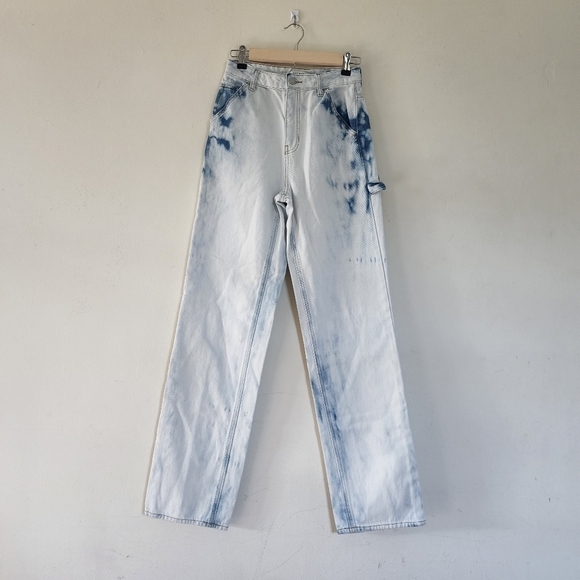 PacSun Acid wash highrise straight leg carpenter style jeans size 25 - Picture 1 of 3
